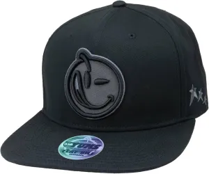 YUMS Classic Black Tonal Flat Bill Snapback in Black and Gray
