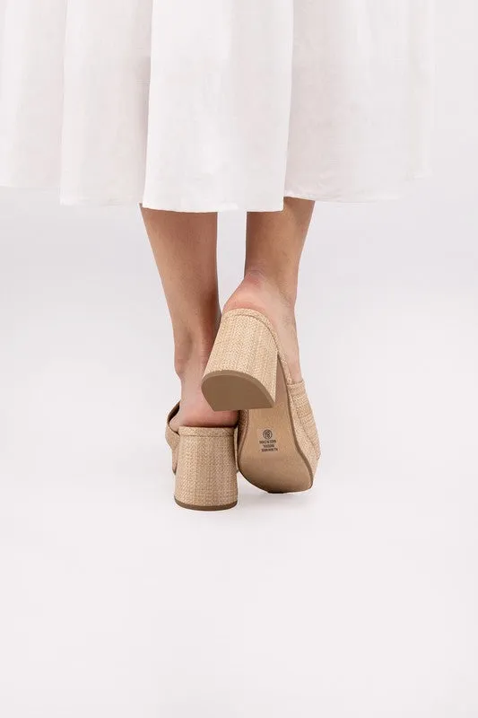 ZAFER-Nat High Heel Mules
