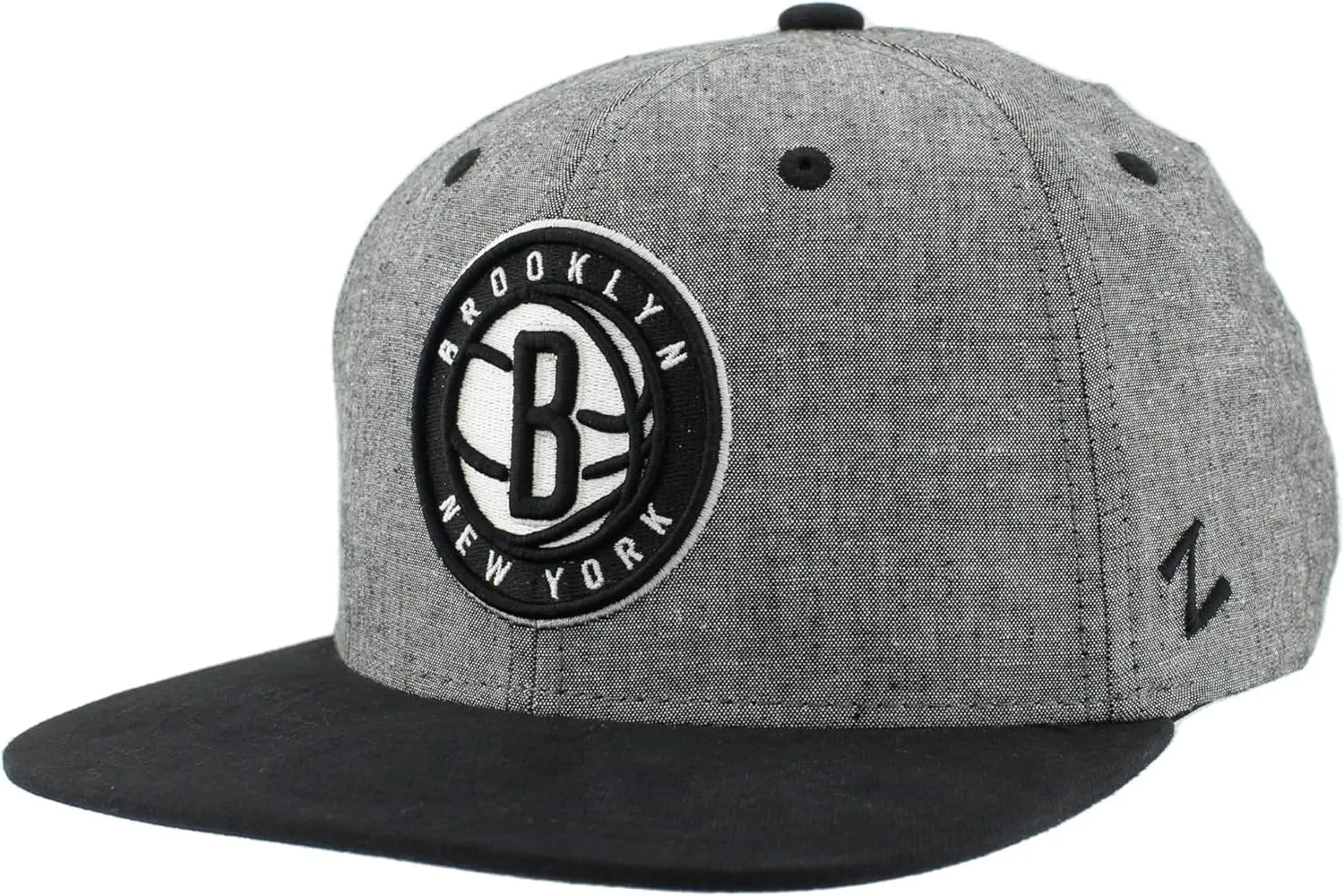 ZHATS NBA Officially Licensed Adjustable Snapback Hat Heather Black