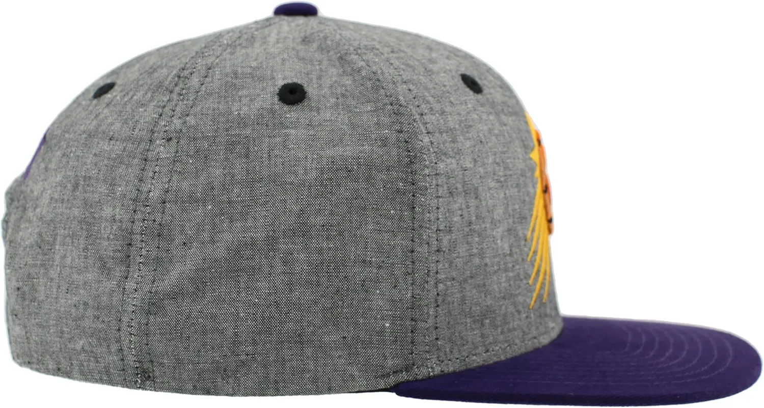 ZHATS NBA Officially Licensed Adjustable Snapback Hat Heather Black