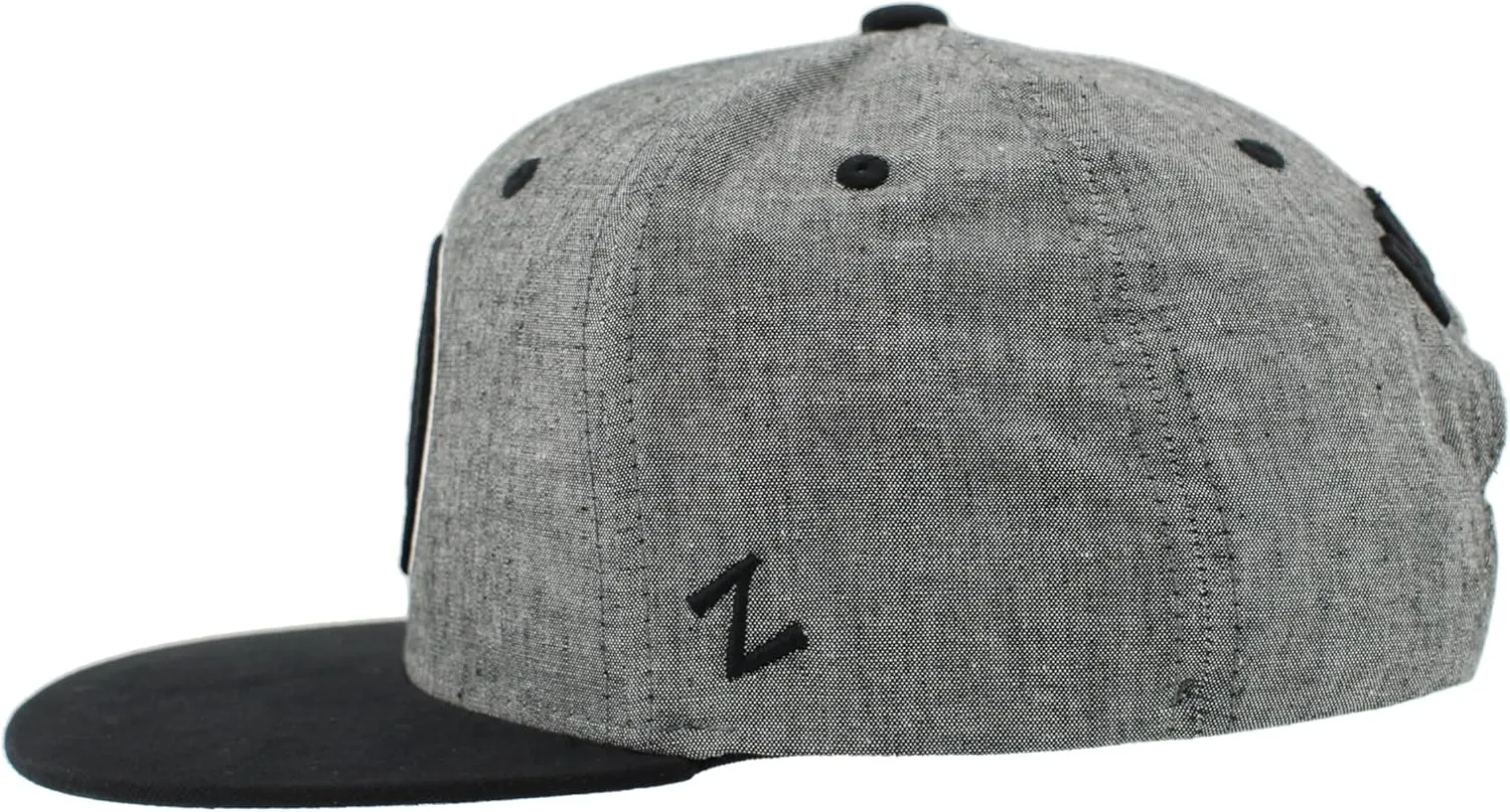 ZHATS NBA Officially Licensed Adjustable Snapback Hat Heather Black