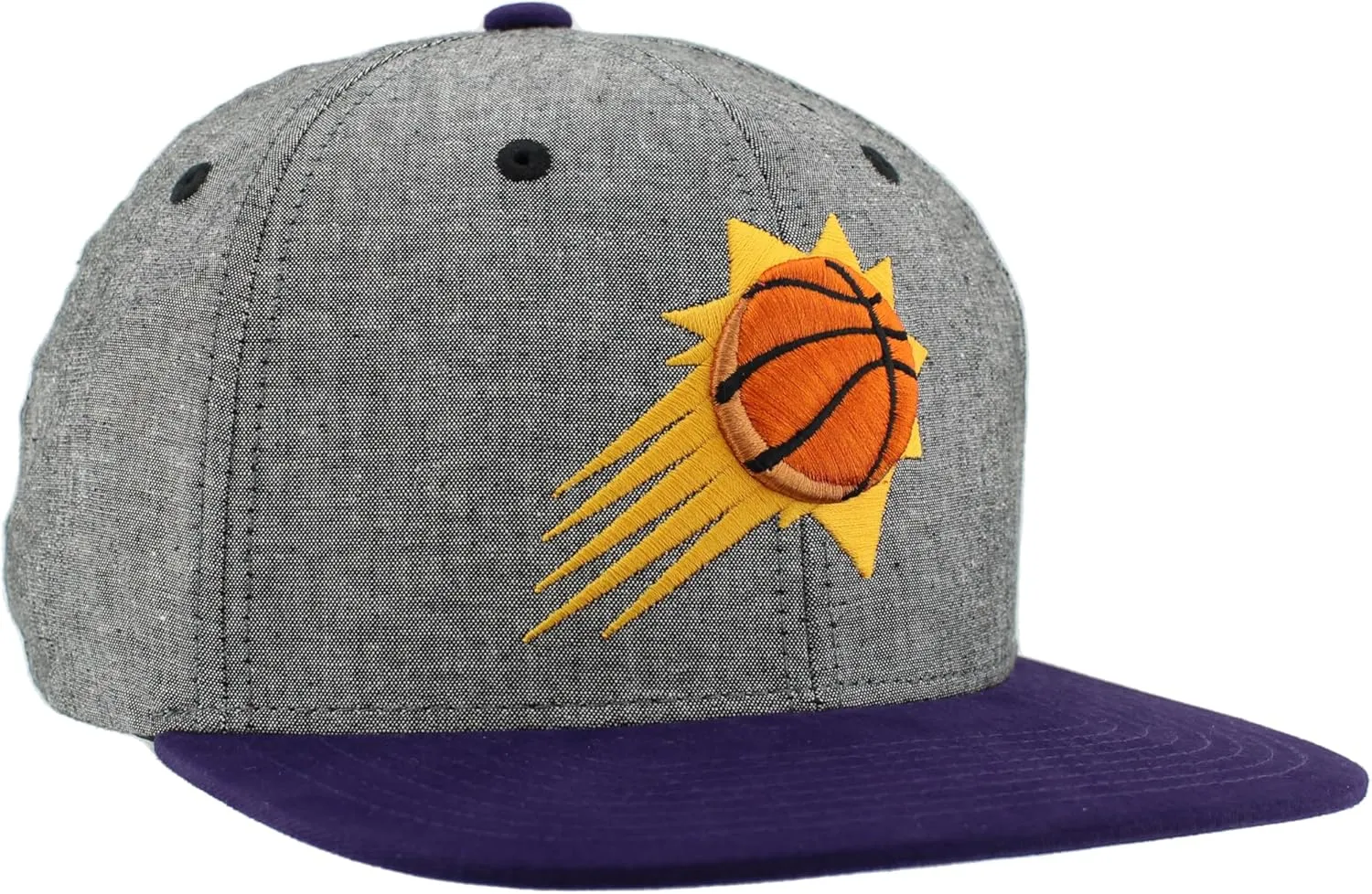 ZHATS NBA Officially Licensed Adjustable Snapback Hat Heather Black