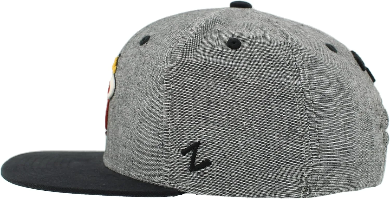 ZHATS NBA Officially Licensed Adjustable Snapback Hat Heather Black
