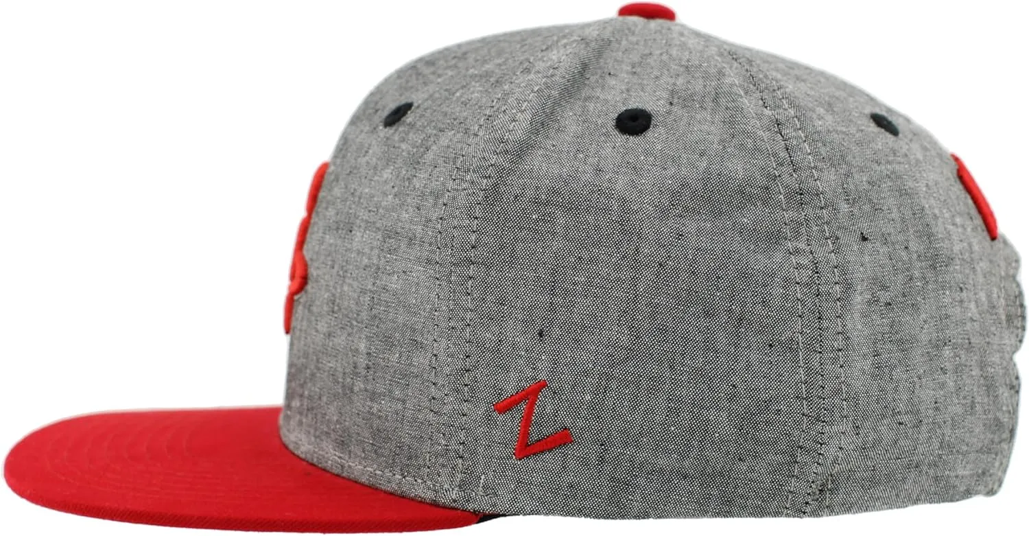 ZHATS NBA Officially Licensed Adjustable Snapback Hat Heather Black