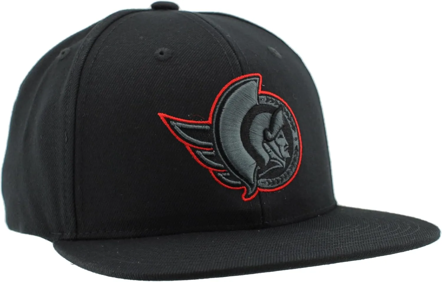 ZHATS NHL Officially Licensed Adjustable Snapback Hat Flat Bill Z11 Black Element