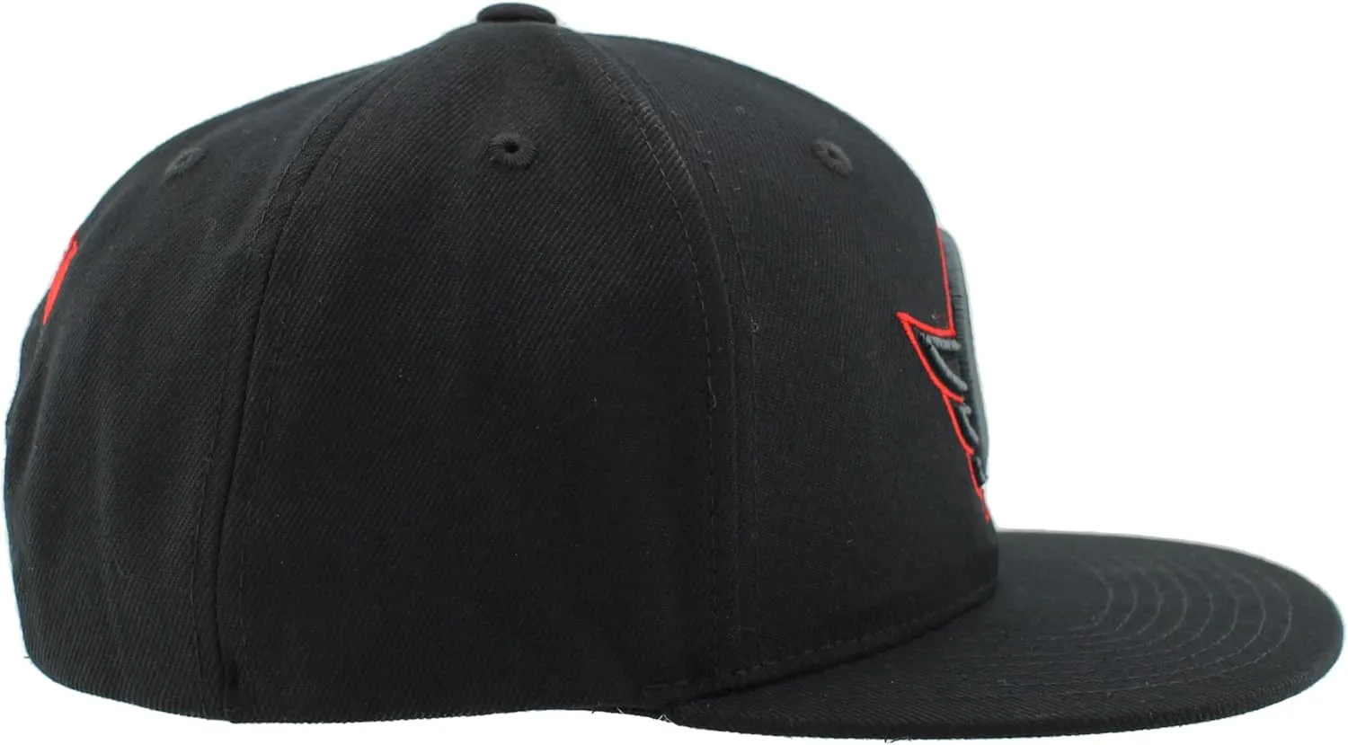 ZHATS NHL Officially Licensed Adjustable Snapback Hat Flat Bill Z11 Black Element