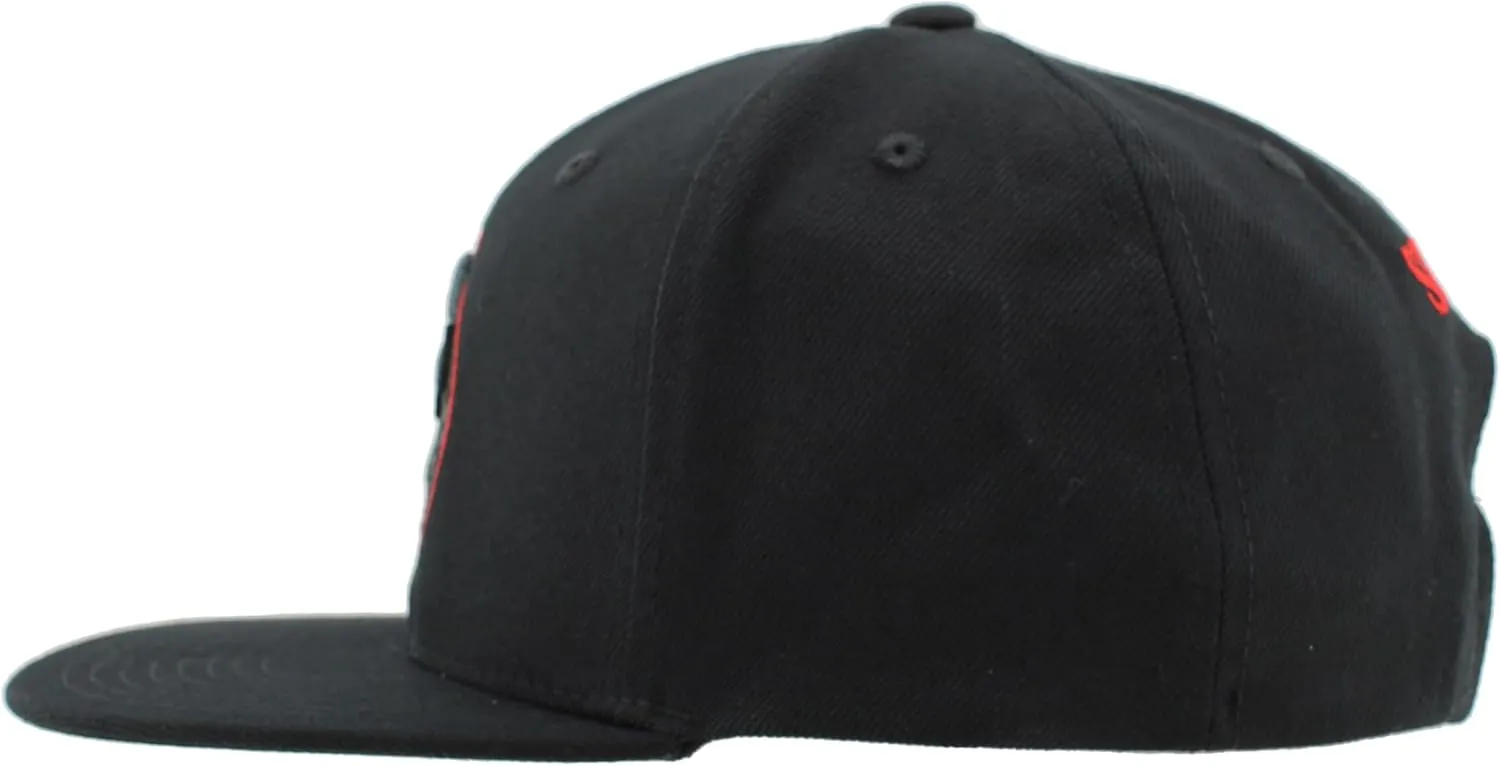 ZHATS NHL Officially Licensed Adjustable Snapback Hat Flat Bill Z11 Black Element