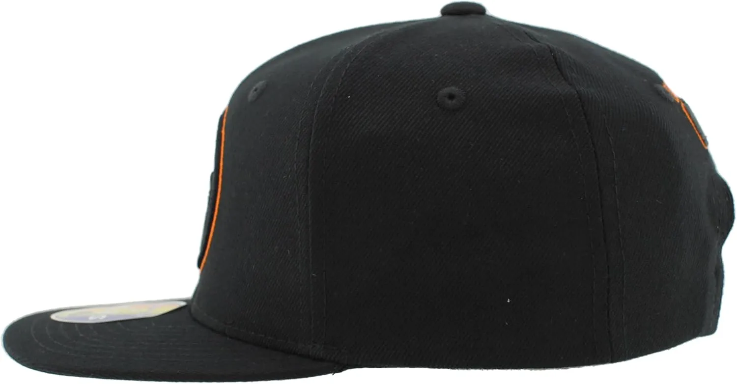 ZHATS Unisex Kid's NHL Officially Licensed Youth Adjustable Snapback Hat Flat Bill Z11 Black Element
