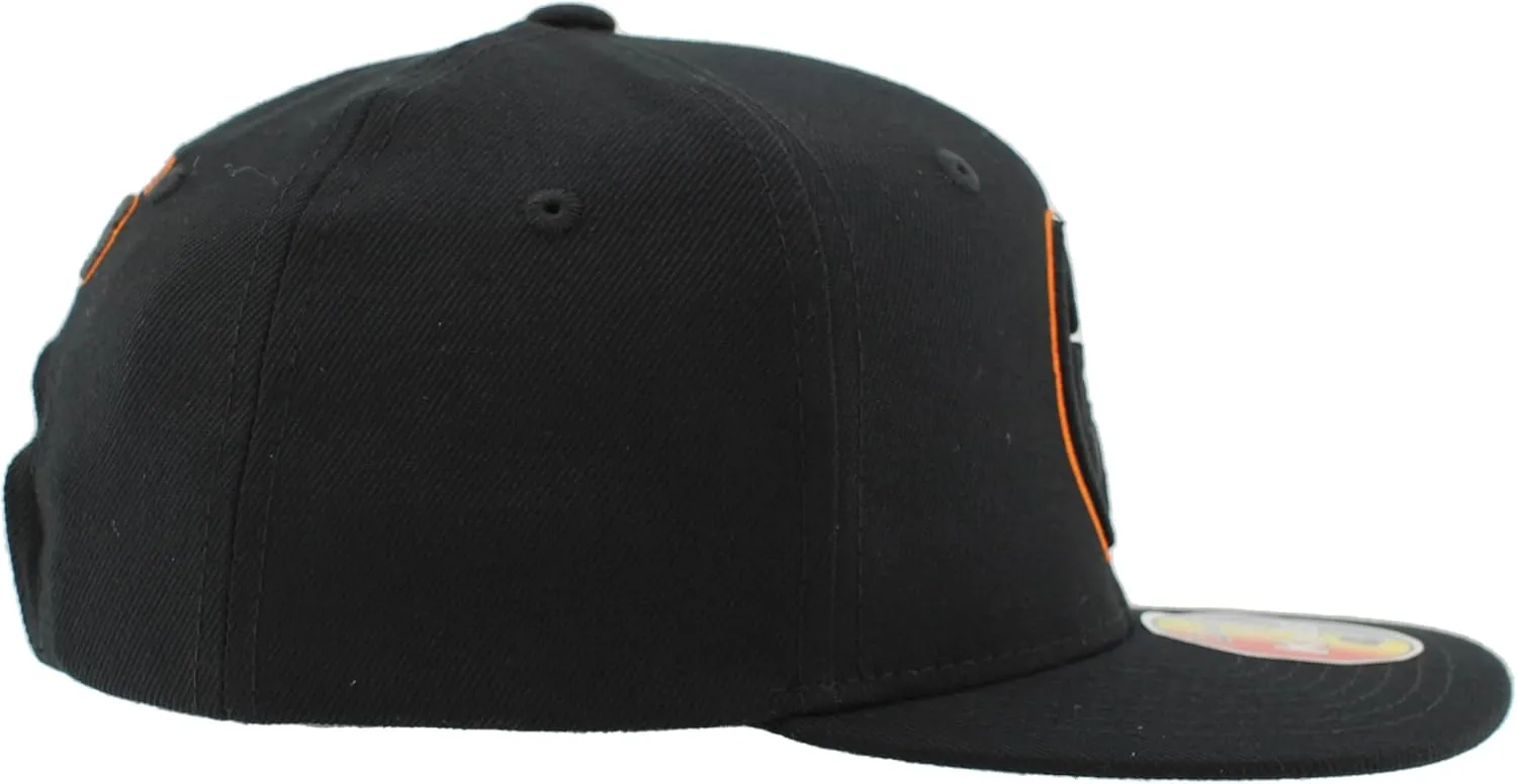 ZHATS Unisex Kid's NHL Officially Licensed Youth Adjustable Snapback Hat Flat Bill Z11 Black Element